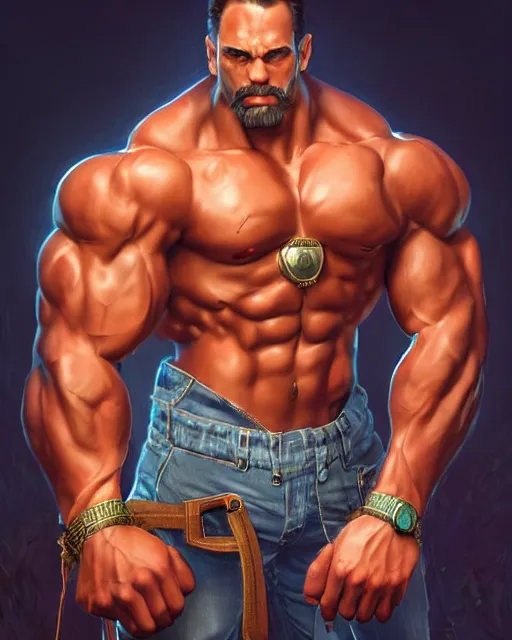 Image similar to gigachad luigi brother bodybuilder in final fight mountain by ilya kuvshinov, ernest khalimov body by krista sudmalis, fantasy character portrait, ultra realistic, concept art, intricate details, elegent, digital painting, smooth, sharp focus, illustration, art by artgerm and greg rutkowski and alphonse mucha, artstation