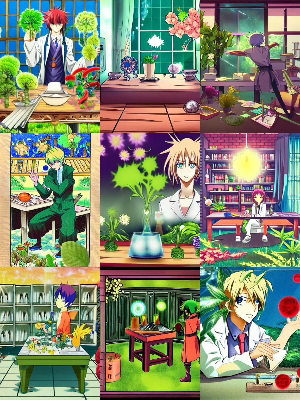 Anime girl among flowers and Chemistry, laboratory, sunflower, doll,  fantasy, HD wallpaper | Peakpx