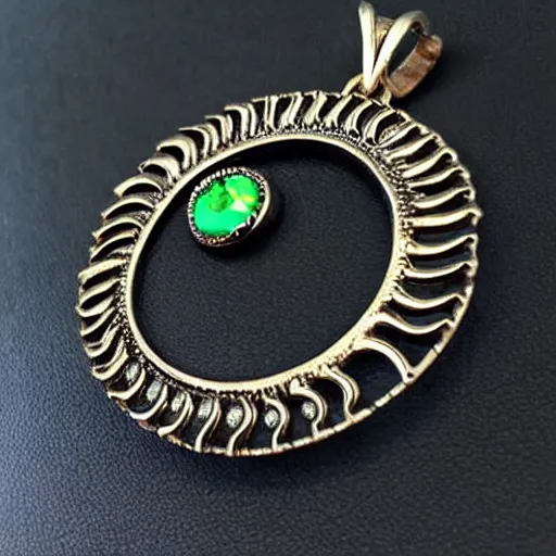 Image similar to jewelry shaped like the eye of sauron