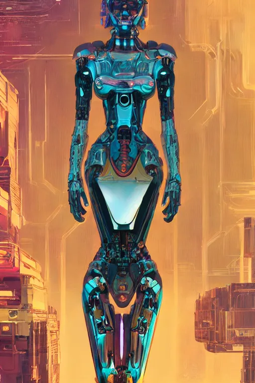 Image similar to the most amazing dream you ever had about beautiful woman transhumanism artificial intelligence singularity, robot factory, hyper realistic, concept art, intricate, hyper detailed, smooth, syd mead, high contrast, neon, volumetric lighting, octane, raytrace, moebius, snowcrash