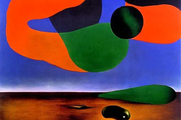 Image similar to born under a bad sign, good luck and trouble are my only friends, colors orange, white!!, dark green, dark blue, surreal abstract painting by salvador dali