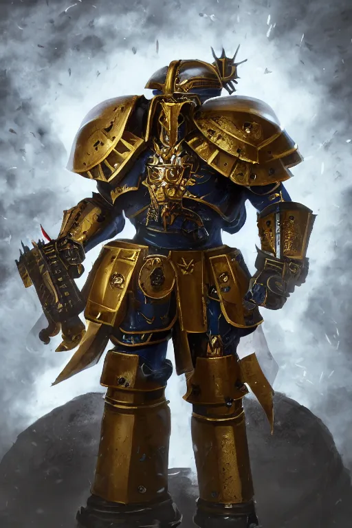 Image similar to armor portrait heros warhammer 4 0 k horus heresy fanart - the primarchs emperor by johannes helgeson animated with vfx concept artist & illustrator global illumination ray tracing hdr fanart arstation zbrush central hardmesh 8 k octane renderer comics stylized