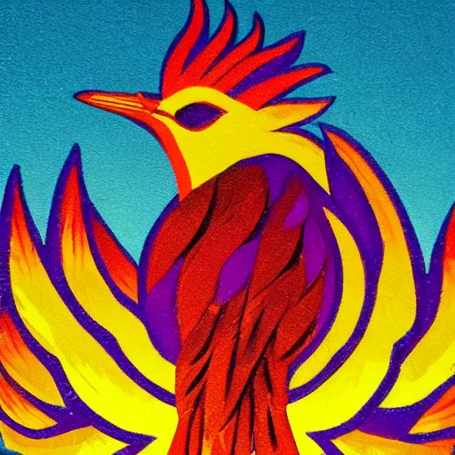 Image similar to phoenix salt bird round composition rebirth orange purple symbolism