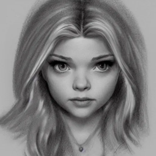 Image similar to milt kahl pencil sketch of chloe grace moretz as disney snow white