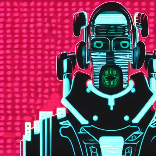 Image similar to Cyberpunk Robot Mugshot with cyberpunk aesthetic