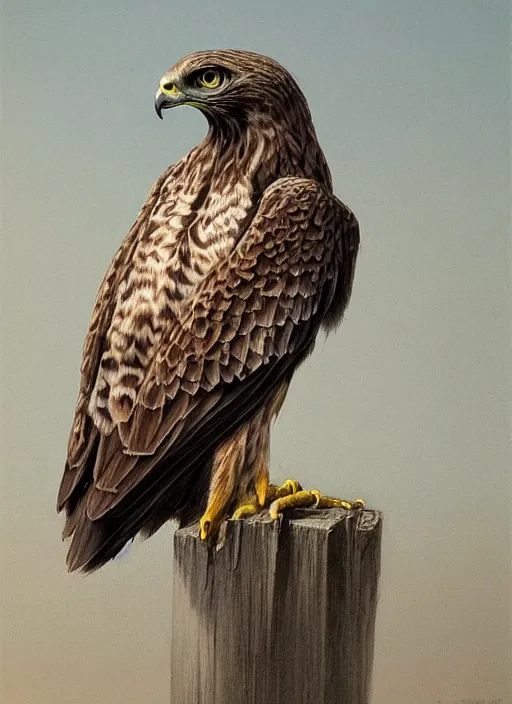 Prompt: a detailed full wing portrait of a american hawk, beautiful, by dorian cleavenger, greg rutkowski, wlop, astri lohne, zdzisław beksinski trending on artstation w - 5 1 2