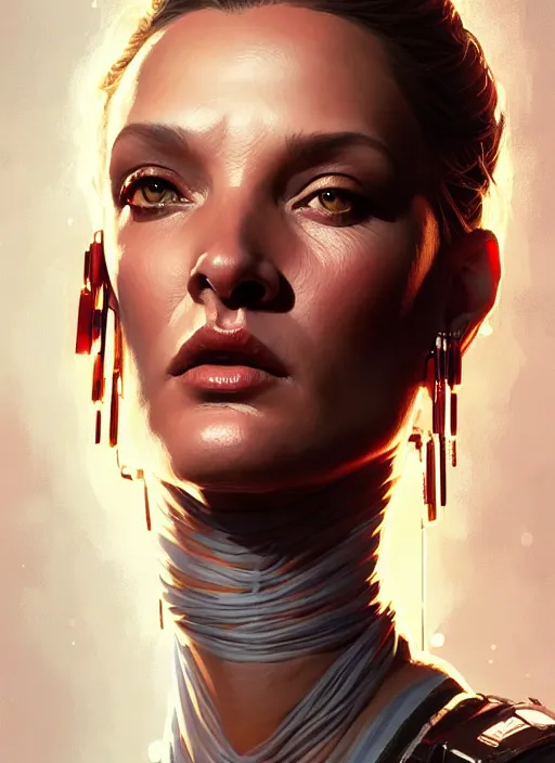 Prompt: portrait of apex legends uma thurman, intricate, elegant, glowing lights, highly detailed, digital painting, artstation, glamor pose, concept art, smooth, sharp focus, illustration, art by artgerm and greg rutkowski, artey freytag