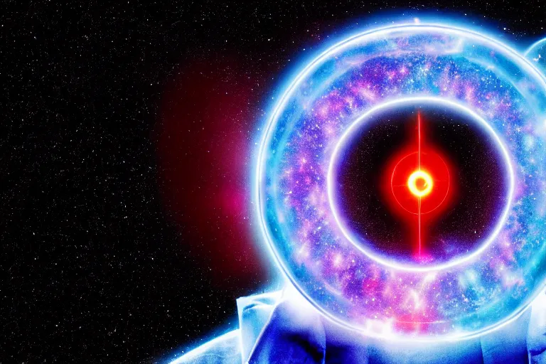 Prompt: dr Manhattan many armed Hindu creator destroyer god controls every atom in the galaxy, selective color effect, cinematic, wide angle cinematography, yin Yang, 8k wallpaper