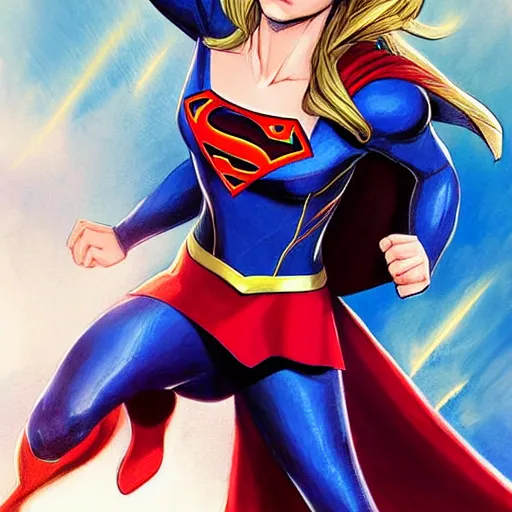 Image similar to supergirl, highly detailed, portait, character art by fiona staples.