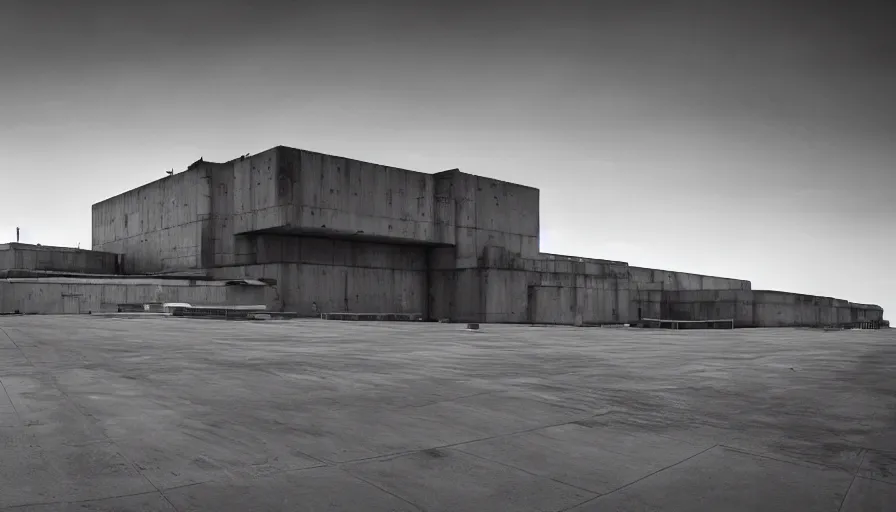 Prompt: big brutalist military base on clliffs, drawing architecture, very long shot, top angle, pritzker architecture prize, science fiction, control the game, brutalism, earthbound, jan urschel