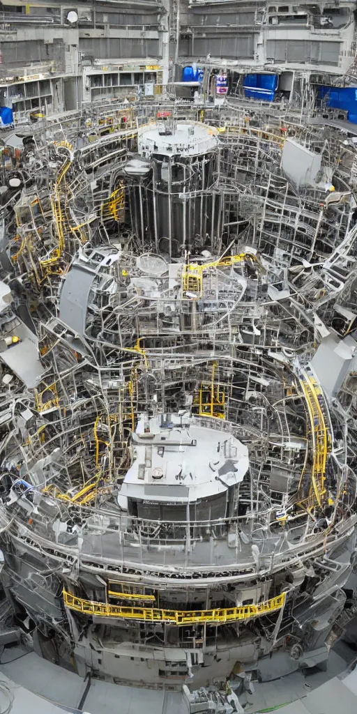 Image similar to reactor of controllable nuclear fusion power station.