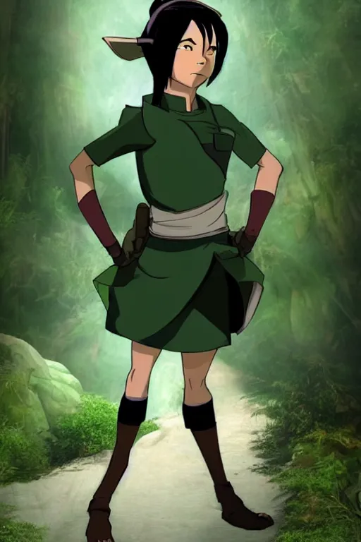 Image similar to photo of real life Toph from Avatar