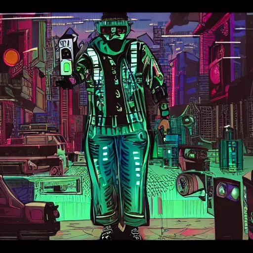 Image similar to cholo cyberpunk