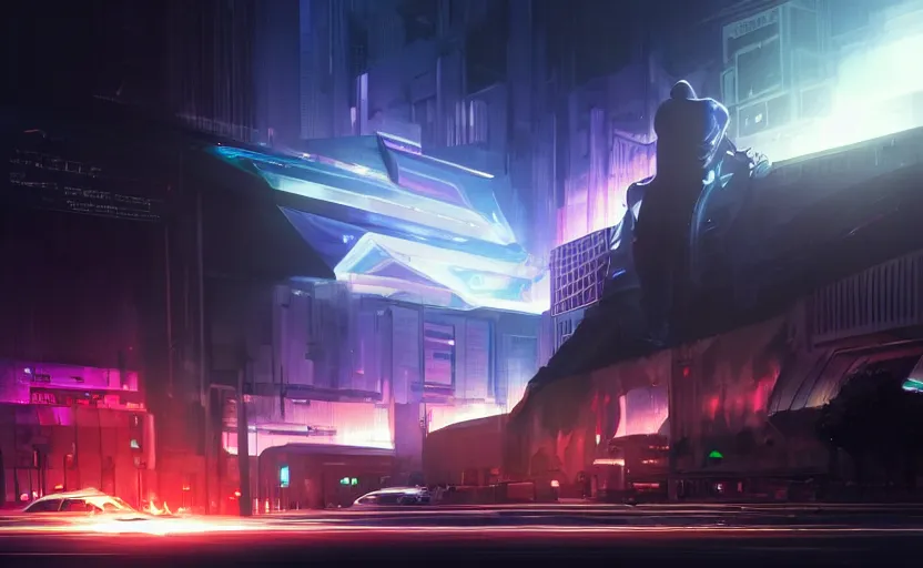 Image similar to handsome black genius infiltrating the metaverse, cinematic and dramatic, curved translucent holographic displays, urban atmosphere, cmyk glowing lights, highly detailed, digital painting, artstation, concept art, smooth, sharp focus, illustration, art by wlop, mars ravelo and greg rutkowski