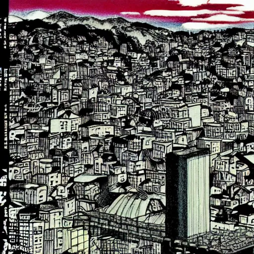 Prompt: valparaiso by yoshihiro togashi, manga panel