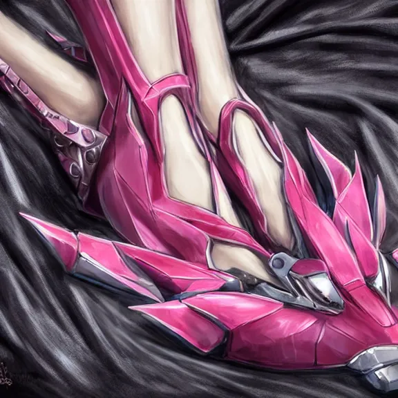 Image similar to very close up foot pov shot, hyperdetailed elegant beautiful stunning anthropomorphic mecha female dragon showing sharp clawed soles close up to camera, lying on beach, detailed foot pov, soft pads, sharp silver armor, fuchsia skin, anthro dragon art, warframe fanart, paw art, furry paws, furaffinity, deviantart, octane, ekasportal