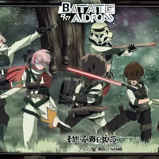 Prompt: battle of endor, anime style