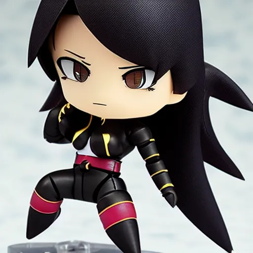 Image similar to seductive, cute young ninja, nendroid, stephen bliss style