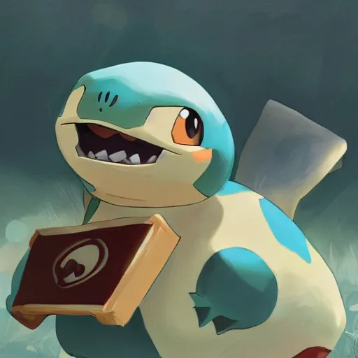 Prompt: pokemon squirtle, style game square enix life, trending on artstation, painted by greg rutkowski, render naughty dog, octane render, detailed