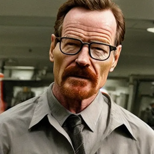 Prompt: Bryan Cranston as Gordon Freeman in H.E.V., still from a film