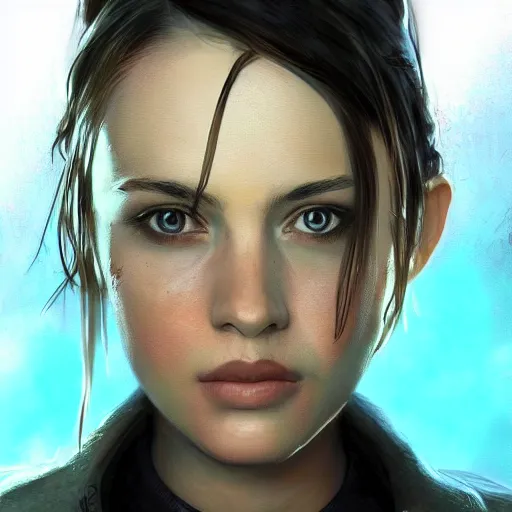 Image similar to a beautiful picture of a dream of Alyx from Half Life video game series, high detail, painting