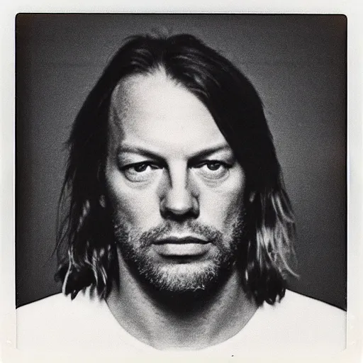 Image similar to Mugshot Portrait of David Gilmour, taken in the 1970s, photo taken on a 1970s polaroid camera, grainy, real life, hyperrealistic, ultra realistic, realistic, highly detailed, epic, HD quality, 8k resolution, body and headshot, film still, front facing, front view, headshot and bodyshot, detailed face, very detailed face