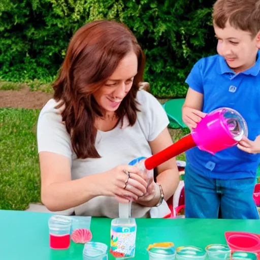 Image similar to A kindergarten teacher demonstrating how to use a bong