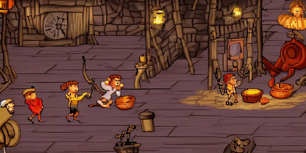 Prompt: the curse of monkey island screenshot