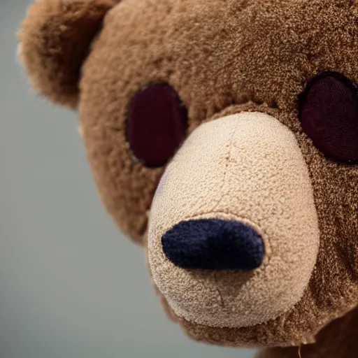 Image similar to a realistic photoshoot of a teddy bear shoulder, 4 k