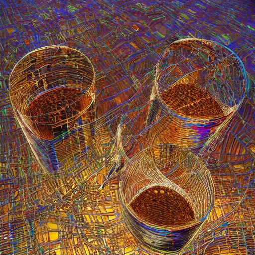 Prompt: iridescent french refracting rivulet crystal anchovy sherry canister cabernet , by Peter Gric and Mikhail Larionov and Hans Andersen Brendekilde , line art , Mixed media , voxel