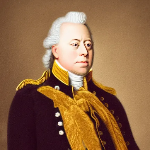 Image similar to king george iii, realistic, colorized, cinematic lighting, portrait