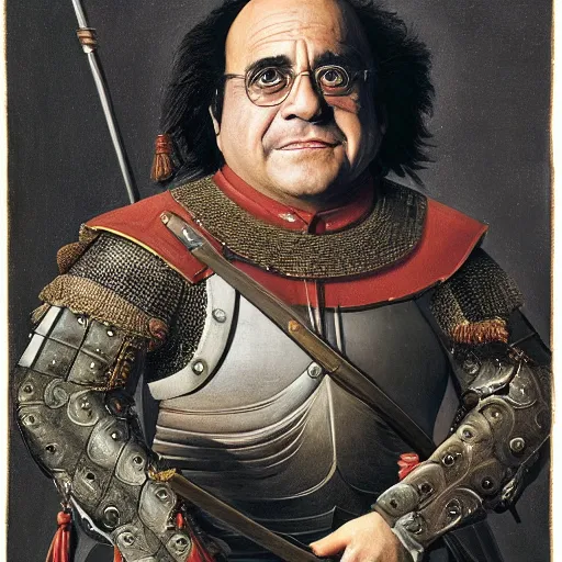 Prompt: portrait of Danny DeVito as a Spanish conquistador