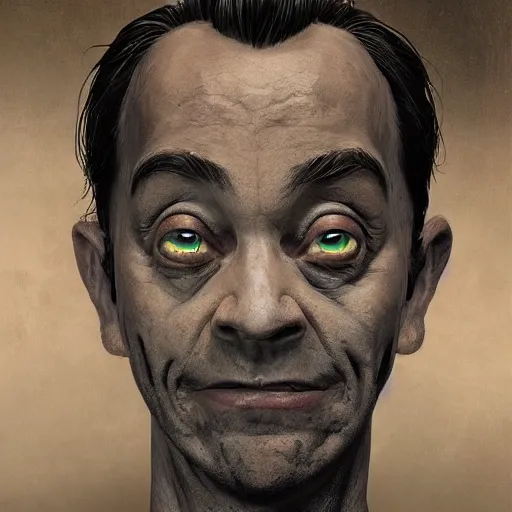 Prompt: an old creepy jimmy fallon, my sleep paralysis demon, spooky, atmosphere, detailed, realistic, unreal engine, cgsociety, by wlop and artgerm