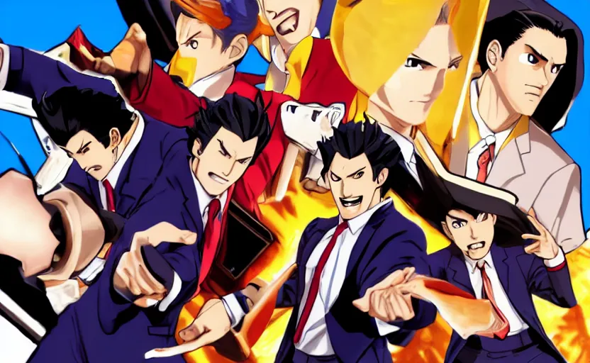Prompt: phoenix wright ace attorney filmed by quentin tarantino
