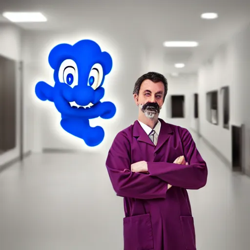Image similar to Photographic portrait of Dr Mario giving medical advice