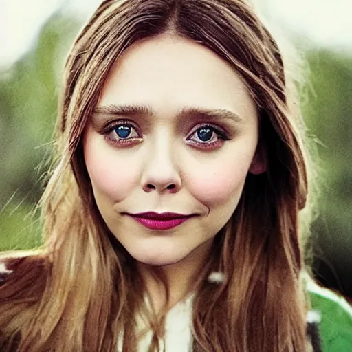 Image similar to photo of elizabeth olsen as an elf, portrait, dslr