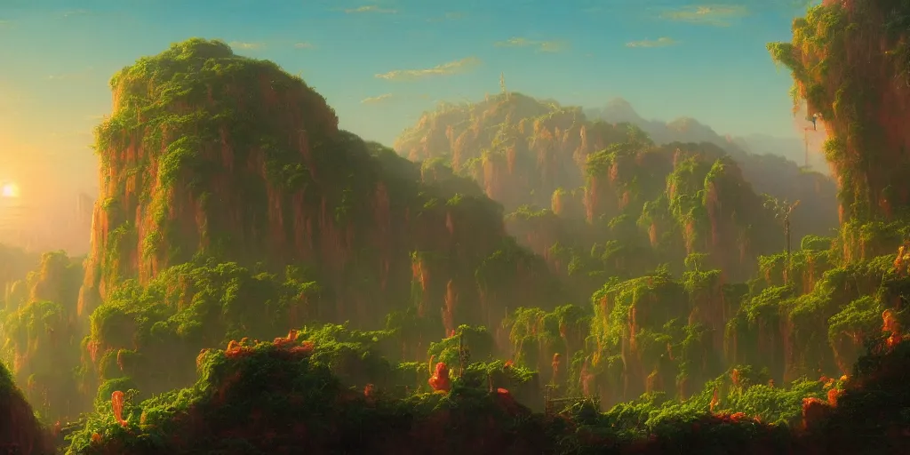 Image similar to very detailed and perfectly readable fine and soft relevant out of lines soft edges painting by beautiful walt disney animation films of the late 1 9 9 0 s and thomas cole in hd, we see a futuristic punk solar city, nice lighting, perfect readability