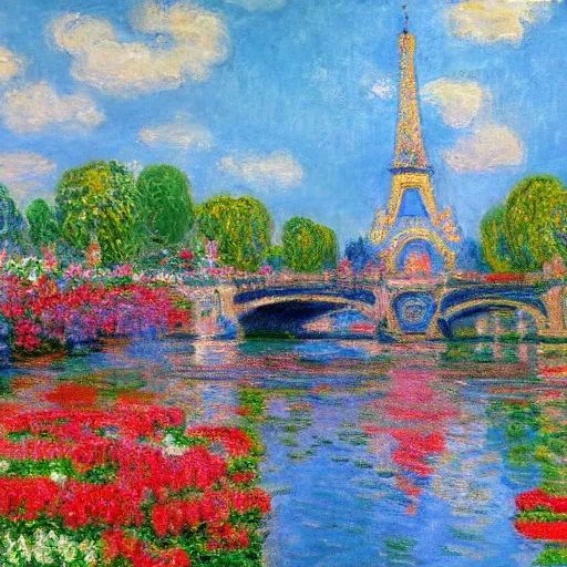 Prompt: Paris Disneyland in the style of Monet
