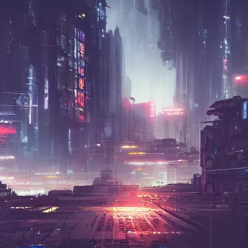 ArtStation - Cyberpunk City Landscape