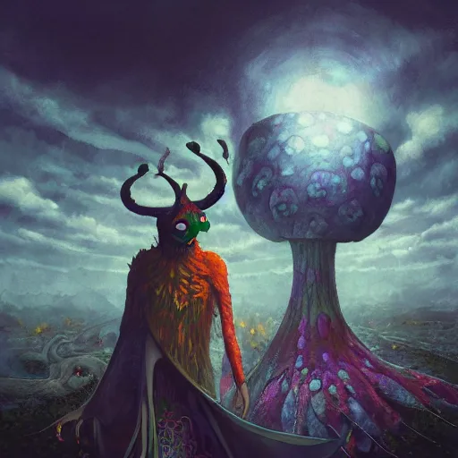 Image similar to 8K Portrait of centered chest up of a psychedelic godlike mothman shaman with moth face and giant mandala wings smoking a hand-rolled cigarette smoking heavily , magic mushroom village in background , post-processing , award winning. superb resolution. in the art style of junji Ito and greg rutkowski . Detailed Mushroom city in background. Hyper realistic anime. Perfect art. Dalle2