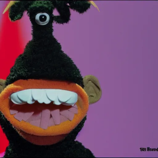 Image similar to the devil as a muppet