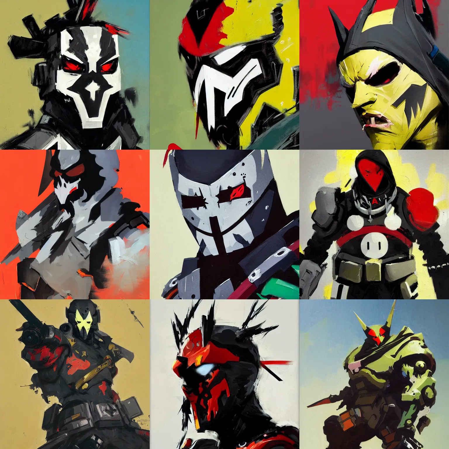 Prompt: ashley wood portrait painting of spawn as overwatch character, medium shot, asymmetrical, profile picture, organic painting, sunny day, matte painting, bold shapes, hard edges, street art, 6 0's french movie poster, french impressionism, vivid colors, palette knife and brush strokes, dutch tilt / trending on artstation, by huang guangjian and gil elvgren and sachin teng