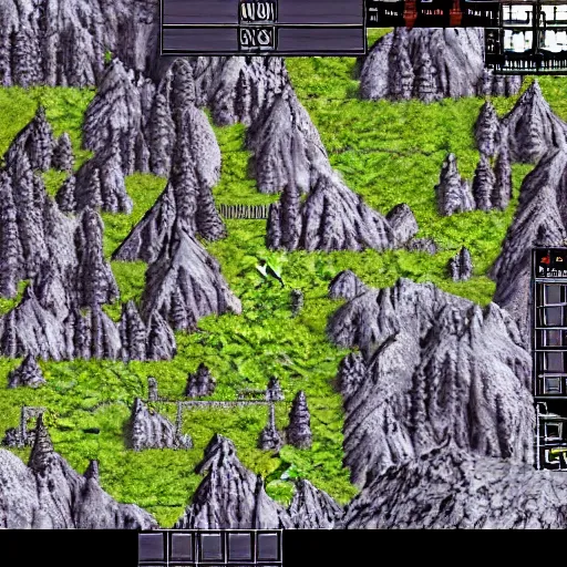 Prompt: a screenshot of Skyrim as a SNES style JRPG