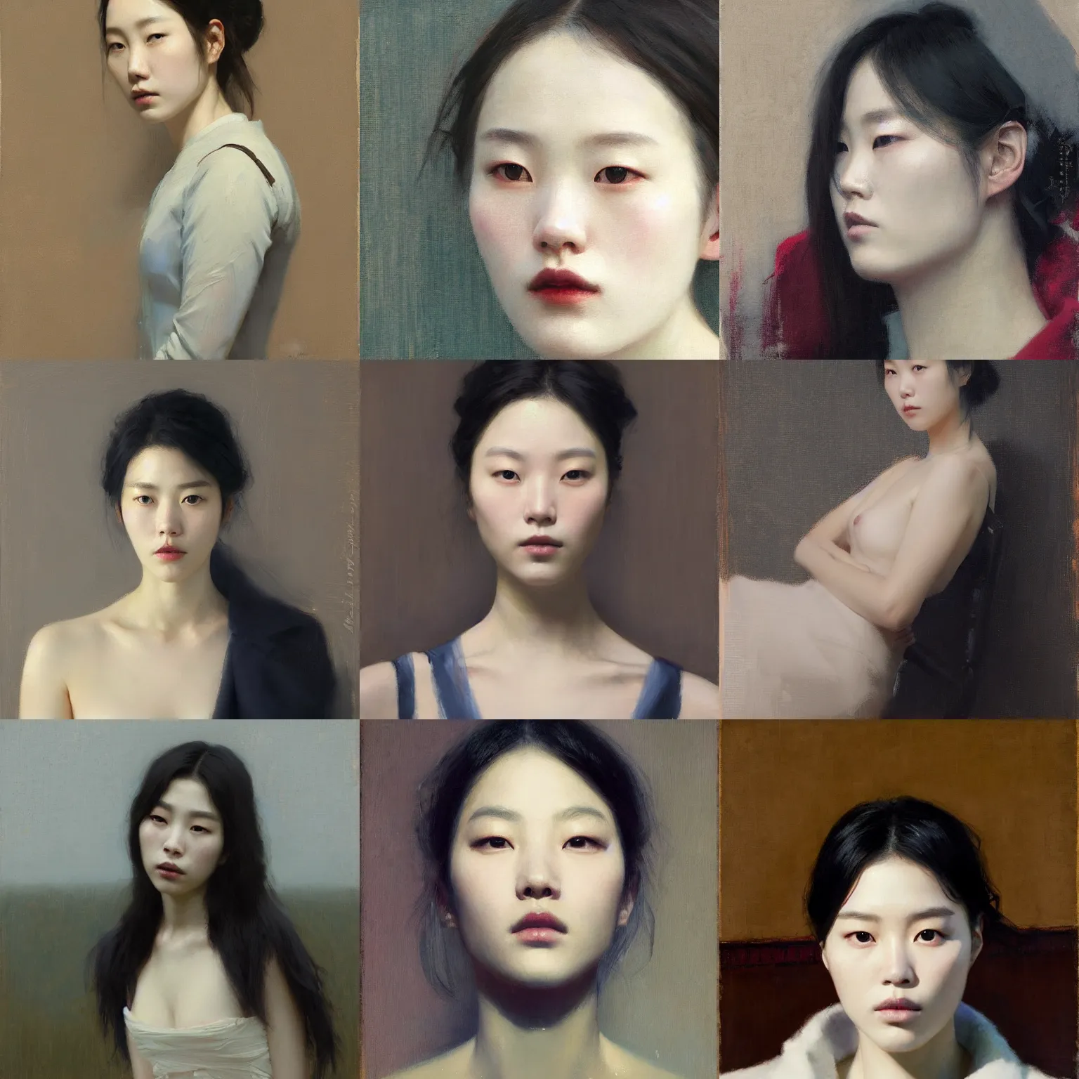 Prompt: lee jin - eun by jeremy lipkin, rule of thirds, seductive look, beautiful