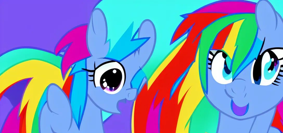 Image similar to rainbow dash, mlp, my little pony, cartoon