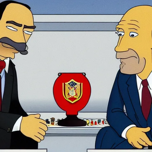 Image similar to vladimir putin in simpsons