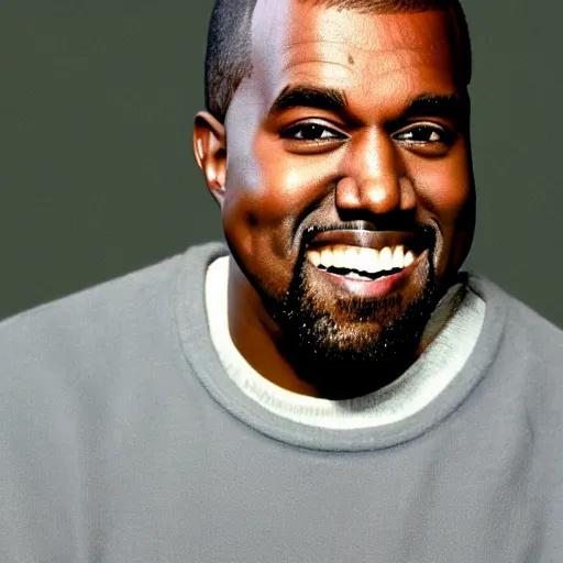 Image similar to Kanye West smiling and giving a thumbs up for a 1990s sitcom tv show, Studio Photograph, portrait C 12.0