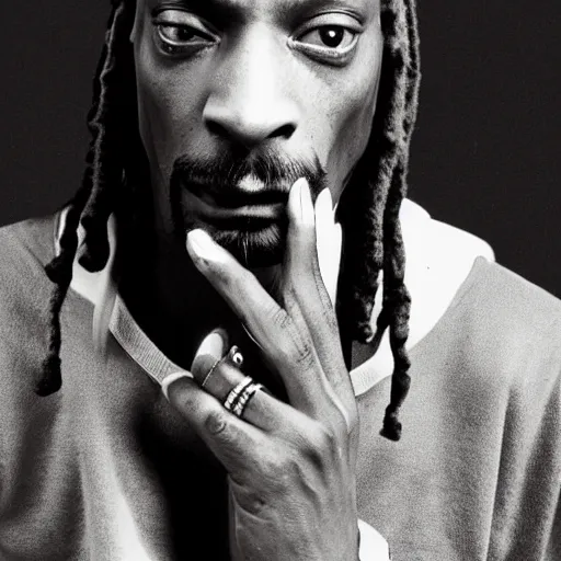 Image similar to a 90\'s photograph of snoop dog looking at the camera with a tense facial expression while drinking water