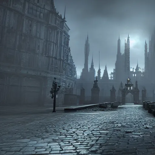 Prompt: grimdark gothic city, unreal engine, 8 k, ultra realistic, ultra detail