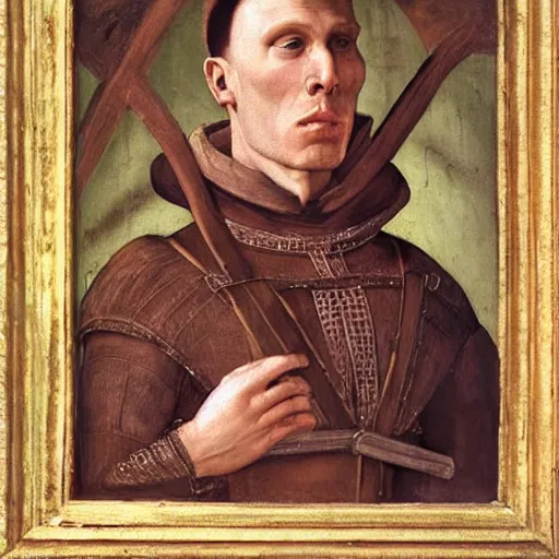 Image similar to A 15th century medieval renaissance oil painting of Jerma985, portrait of Jerma985, grainy, realistic, very realistic, hyperrealistic, highly detailed, very detailed, extremely detailed, very neat, very epic, very cool, detailed, trending on artstation